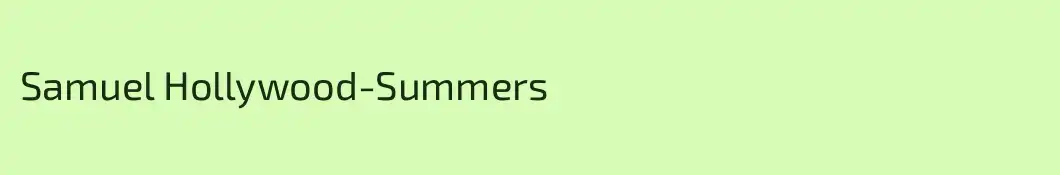 Samuel Hollywood-Summers